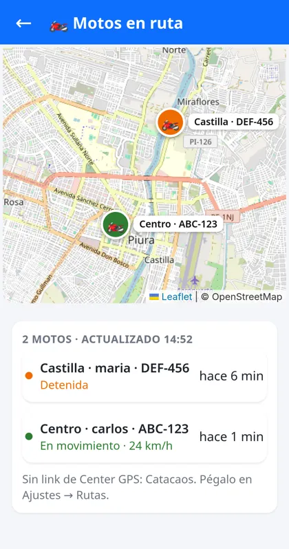 Pantalla de Creditazo con datos de demostración